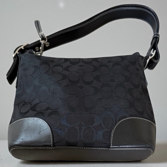 Vintage Y2K Coach Jacquard CC Logo Handbag - Picture 4 of 11